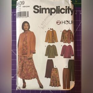 Simplicity 2 Hour 13 piece Uncut Pattern